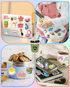 สติกเกอร์สำหรับเด็ก 300 ชิ้น สติกเกอร์ไวนิลกันน้ำน่ารักสำหรับขวดน้ำ - Product Image 2