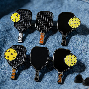 Broche de moda de pickleball, pin esmaltado, regalo lindo, pin de pickleball de aleación de zinc metálico, logotipo personalizado con pelota <span class=keywords><strong>para</strong></span> chaqueta, mochila, sombrero - Product Image 2