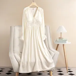 New Luxury Satin Pajamas Sexy Women Bridal Party Lady Sleepwear Nightdress