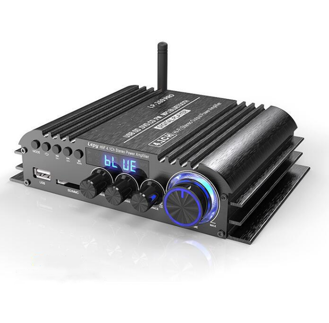 LP-269PRO 4.1 Channel Amplifier BT 5.0 Coaxial in USB SD FM Function Subwoofer Output Home Theater Amplificador