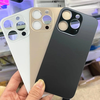 Coque arrière en verre avec grand trou pour iPhone XR Xs XsMax 11 12 13pro, coque arrière pour 13 Pro 14Pro 15 Plus, boîtier de téléphone portable