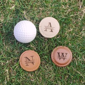 Étui de protection pour marqueur de balle de golf en cuir PU, multi-couleurs, rond, avec coutures de qualité supérieure, idéal pour les cadeaux - Product Image 1