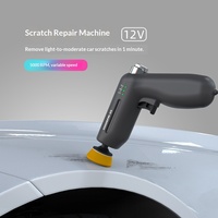 Polisseuse de voiture portable mini rechargeable 3 vitesses 70W DC 12V avec écran LED, kit de réparation pour l'élimination des rayures
