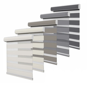 Smart Zebra tapparelle tende per finestre funzionamento a batteria solare <span class=keywords><strong>interno</strong></span> doppio strato Semi <span class=keywords><strong>oscurante</strong></span> per finestre - Product Image 1