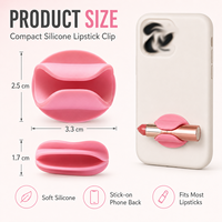 Zelfklevende siliconen lippenstift houder voor telefoon achterkant universele lippenbalsem hoesje telefoonhoesje accessoire draagbare make-up tool
