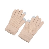 Gants unisexes pour adultes en gros, gants à doigts complets en laine épaisse et chaude, compatibles avec les écrans tactiles