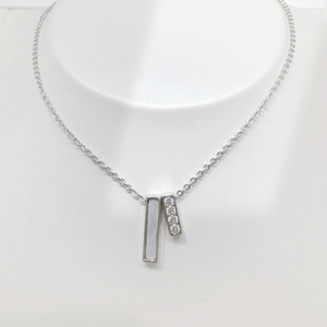 custom plata 925 silver Geometric Rhodium Plated necklace fashion Everyday Wear luxury personalized ladies pendant necklaces - Product Image 5