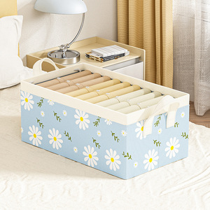 Clothing Organizer Storage Box Rectangle 20-35L Cotton Fabric For Wardrobe Clothes Pants Linen Home Use - Product Image 2
