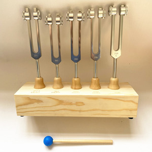 Diapasones para frecuencias cerebrales: diapasón 256, diapasón 259, diapasón 262, diapasón 267, diapasón 271, juego de diapasones con - Product Image 2