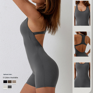<span class=keywords><strong>Tik</strong></span> <span class=keywords><strong>Tok</strong></span> Sexy mujer una pieza Yoga Scrunch Butt Lifting mono Fitness entrenamiento mameluco entrenamiento mono - Product Image 2