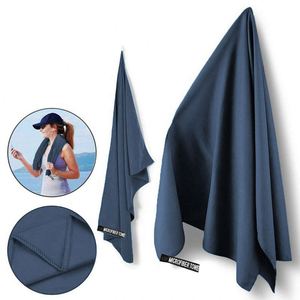 Serviette en microfibre de polyester de couleur unie pour la course à pied, le fitness et la natation quotidiens - Product Image 2