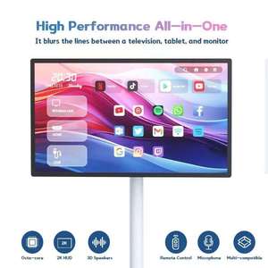 Téléviseur intelligent Android interactif avec écran tactile, écran rotatif, rétroéclairage LED, cabinet blanc, mobile, D27, téléviseur intelligent portable - Product Image 6