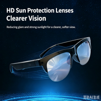 Lunettes, Traduction vocale, Charge rapide, Anti-vibrations, Caméra, Appel HD, Lecture de musique
