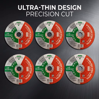 Disque de découpe ultra-fin de 5 pouces avec logo personnalisé, 125*1.6*22.2mm, pour métal et fer