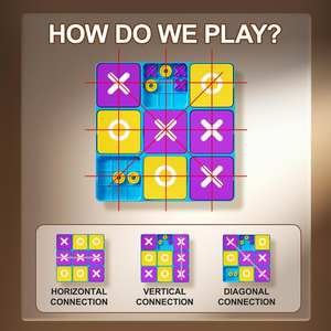 Juego de Mesa <span class=keywords><strong>Tres</strong></span> <span class=keywords><strong>en</strong></span> <span class=keywords><strong>Raya</strong></span> (XO) de Nueve Cuadrados, Novedad 2025, Juego Educativo Temprano para el Desarrollo del Pensamiento Lógico <span class=keywords><strong>en</strong></span> Niños - Product Image 3