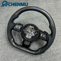 Volant en cuir et fibre de carbone le plus vendu pour VW Golf 5 6 7 R MK5 MK6 MK7 MK7.5 Gti Polo GTI Passat B7/B8 avec bande bleue