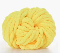 Vente en gros 100g 10mm Chunky Chenille Fil 100% Polyester Haute Résistance À Tricoter À La Main Crochet Teint Motifs Fantaisie Fil Produit