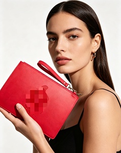 Simpele en klassieke PU leren dames polsbandje clutch tas, bestseller polsbandje tas voor vrouwen, cadeauartikelen voor studentenverenigingen - Product Image 2