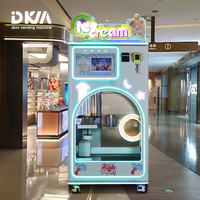 DKM espèces carte de crédit monnayeur robot entièrement automatique distributeur automatique de crème glacée molle