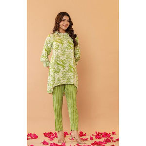 Ensemble coordonné tendance pour femmes, été, tissu respirant, mode féminine, tenue quotidienne, ensemble coordonné, coupe moderne à prix raisonnable - Product Image 1