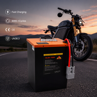 Batterie semi-solide personnalisée pour vélo électrique, moto, scooter électrique, 72V 75Ah, 2000 cycles, -20~60, batterie lithium LiNiMnCoO2