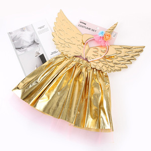 Gonna con ali, Costumi per spettacoli, Accessori dorati per bambini, Articoli di successo transfrontalieri, Giochi di ruolo - Product Image 2