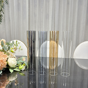 Portacandele in Vetro Economico Personalizzabile all'Ingrosso, Tubo Aperto per Candelabri in Cristallo, Decorazione Casa - Product Image 6