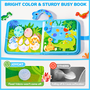 Joycat Filz-Busy-Board mit Sensorikmatten Grundfertigkeiten Montessori-Spielzeug Aktivitätsbrett Frühpädagogisches Lernspielzeug - Product Image 5