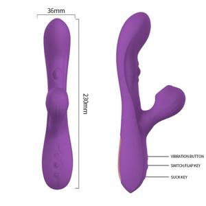 Girlspower Venta caliente 10 frecuencia empuje vibrador consolador chupar y lamer la lengua juguetes sexuales para mujeres - Product Image 5