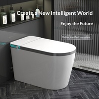 Vente en gros de toilettes intelligentes monobloc, à poser au sol, électriques, intelligentes, pour salle de bain de villa de luxe