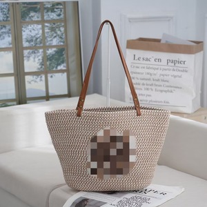Borsa Tote in Corda PU Intrecciata a Mano con Due Manici, Chiusura Aperta, Grande Capacità, Versatile, Stile <span class=keywords><strong>Trendy</strong></span> Transfrontaliero per Donne - Product Image 1