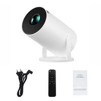 Projecteur Android 12 blanc à courte portée 720P 1 + 8 Go prend en charge 4K Full HD WiFi 6 HY300Pro + Mini mini projecteur portable
