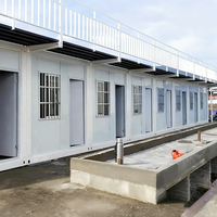 Maison conteneur modulaire préfabriquée en acier, portable, à emballage plat, pour hôtel, design moderne, étanche, temporaire