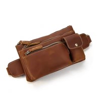 Heren Custom Fanny Pack Nieuw Ontwerp Grote Lederen Telefoon Riem Tas Rits Sluiting Multifunctioneel Voor Buiten Reizen Sport Vrije Tijd