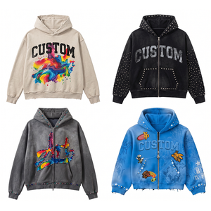 Sudadera con Capucha TOOHOO Personalizada para Hombre, Corte Cuadrado, Bordada, 500GSM, Estilo Urbano, Vintage, Lavado a la Piedra, Oversize, 100% Algodón - Product Image 1