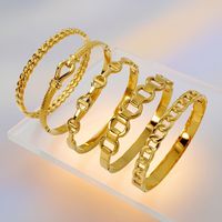 2026ZP Brazalete de Acero Inoxidable Chapado en Oro de 18K, Diseño Cubano Impermeable, Venta al por Mayor de Joyería