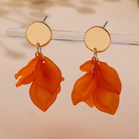 Anting-anting resin akrilik wanita motif bunga musim panas yang cantik, elegan, dan modis.