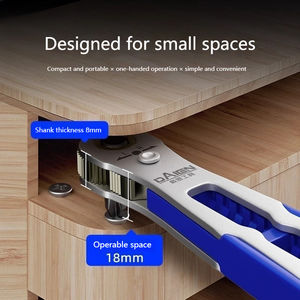 Tournevis à cliquet à tête courbée réversible à 90 degrés Phillips Flathead Bit Set Petite <span class=keywords><strong>clé</strong></span> métrique multifonctionnelle en forme de L - Product Image 2