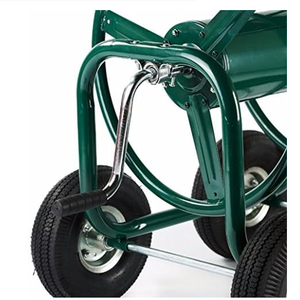 Carrete de manguera de riego de cuatro ruedas de acero inoxidable duradero para jardín al por mayor - Product Image 4