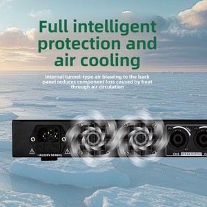 BHA <span class=keywords><strong>M25</strong></span> Digitaler Leistungsverstärker 8Ω 2*500W Heim-KTV-Konferenz Hochleistungs-Zweikanal 1U Kompaktes Design Reiner Endstufen-Lautsprecher OEM - Product Image 3