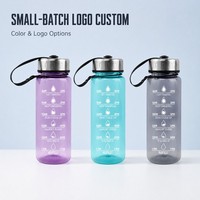 Bouteille d'eau de sport à large ouverture, sans BPA, en Tritan, facile à remplir, avec sangle en nylon portable et base durable, impression personnalisée