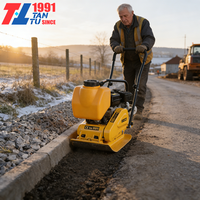 Compacteur vibrant manuel à moteur 6,5 CV essence/électrique/diesel pour terre, plaque vibrante, machine de compactage de sol