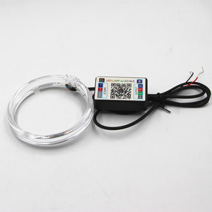 5.0 Aksesori lampu mobil APP mata malaikat panduan lampu LED mobil dekorasi mata malaikat Universal warna berubah cincin Halo - Product Image 1