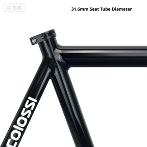 Juego de Cuadro Completo 700C de Piñón Fijo - Cuadro de Aleación 6061 + Horquilla de Carbono + Caja de Dirección + Abrazadera de Asiento - Bicicleta de Pista de Una Velocidad con Freno V BB68 - Product Image 5