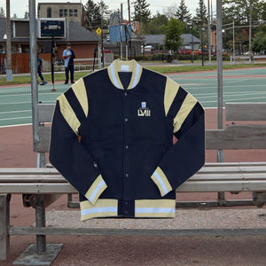 Высококачественная унисекс Повседневная бейсбольная куртка с графическим принтом, настраиваемая спортивная одежда с пользовательским логотипом для мужчин - Product Image 1