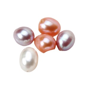 Perles d'eau douce en forme de goutte, perles dorées en vrac pour la fabrication de bijoux, 8-10mm, origine Zhuji - Product Image 5