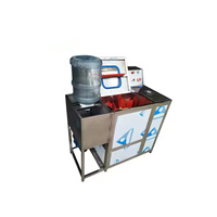 Machine de nettoyage semi-automatique pour bouteilles de 5 gallons avec brosse intérieure, brosse extérieure et décapsuleur