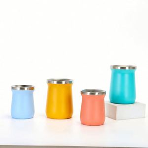 Vaso de Acero Inoxidable con Aislamiento al Vacío, Ecológico y Portátil, de 8oz, para Mate, con Bombilla y Asa, Ideal para Camping - Product Image 3