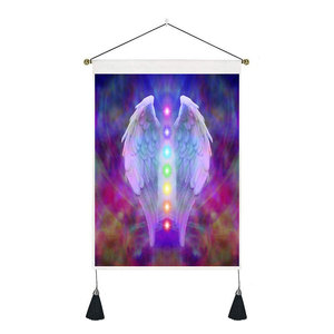 35*50cm Sette Chakra Decorativo Appeso A Parete Arazzi Della Boemia Tarocchi Fase Nappa Arazzo Boho Art Arazzi Per La Camera Da Letto ufficio - Product Image 1