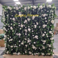 O-W041 Mur de fleurs artificielles 3D 5D sur mesure 8ftx8ft pour événements et mariages, panneau décoratif enroulable, rideau mural floral